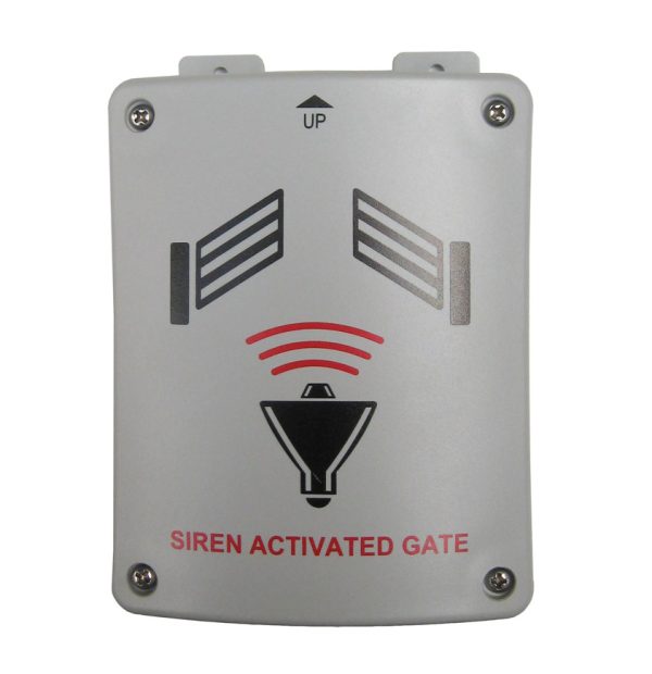 Siren activated gate sensor
